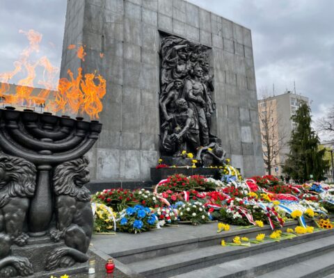 Obrazek dekoracyjny wpisu: Presidents of three countries commemorated the Warsaw Ghetto Uprising fighters